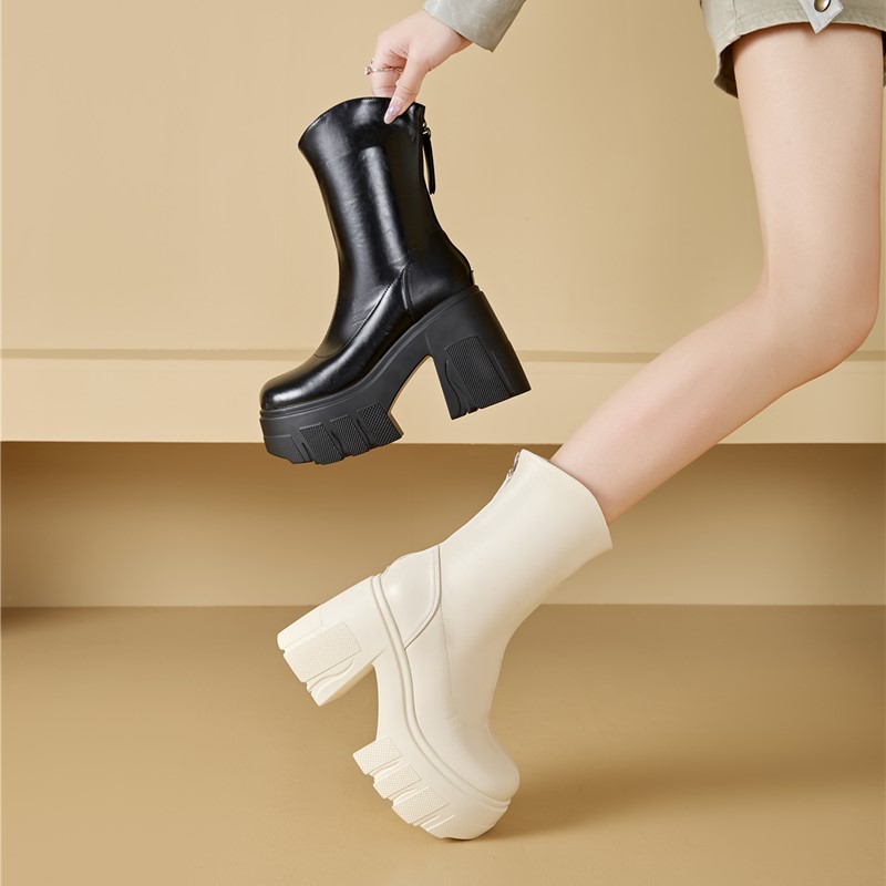 Women'S Fashion Riding Boots - รองเท้าบูทสไตล์ตะวันตกสำหรับผู้หญิง DIMANYU รุ่นใหม่ปี 2026 รองเท้าบูทข้อเท้าสั้นแบบมีพื้น รองเท้าบูทสั้นสำหรับผู้หญิง