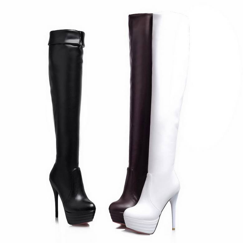 Women'S Fashion Riding Boots - SIMLOVEYO เข่ารองเท้าบูทแพลตฟอร์มรองเท้าส้นสูงรองเท้าแฟชั่นหญิง mujer ขนาดใหญ่ 31-46 ฤดูใบไม้ร่วงขายร้อนผู้หญิงรองเท้าสบายๆรองเท้า