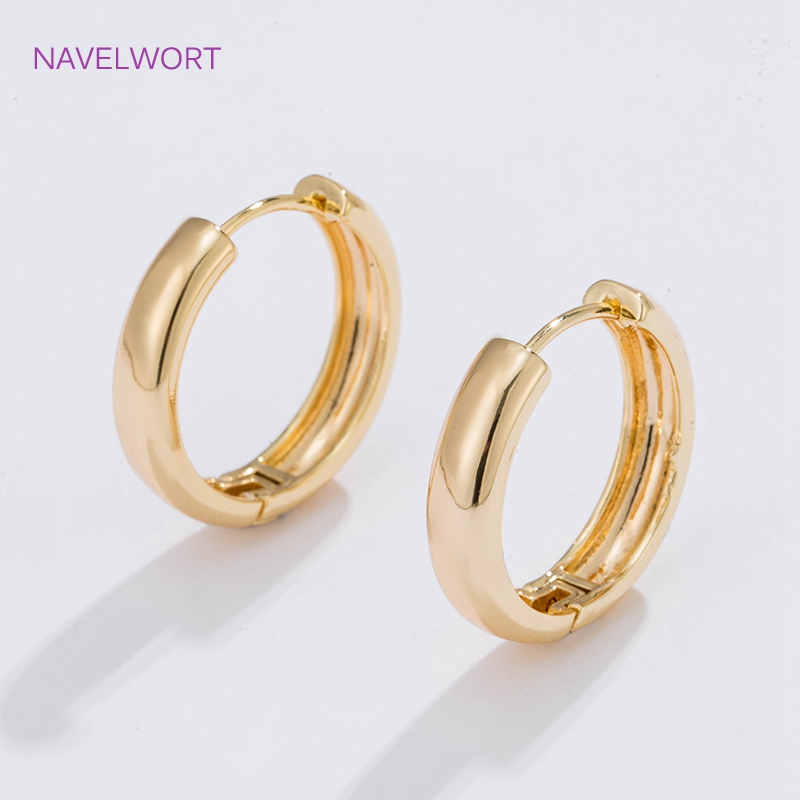 Women'S Fashion Earrings - 6 ขนาดต่างหูห่วงวงกลมชุบทองของขวัญหญิง, ต่างหูทรงกลมคุณภาพสูงสำหรับผู้หญิงเครื่องประดับแฟชั่น