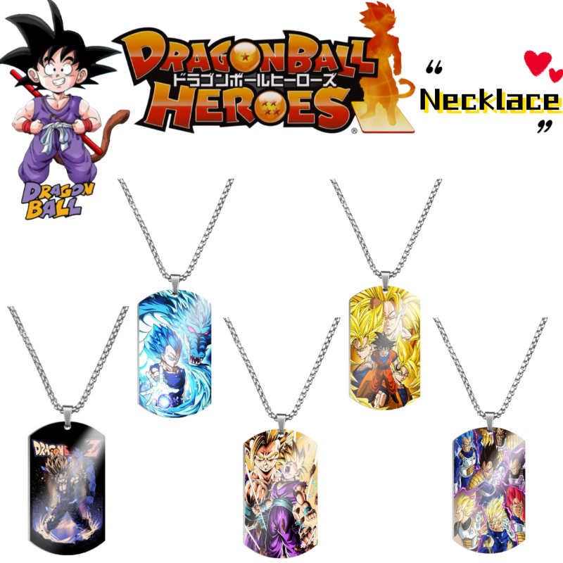 Women Fashion Necklace - สร้อยคอแฟชั่นโลหะลายดราก้อนบอล ซุนโกฮัง มาจินบู สำหรับผู้ชายและผู้หญิง สร้อยลูกปัดสแตนเลสพิมพ์ลายสีคุณภาพสูง