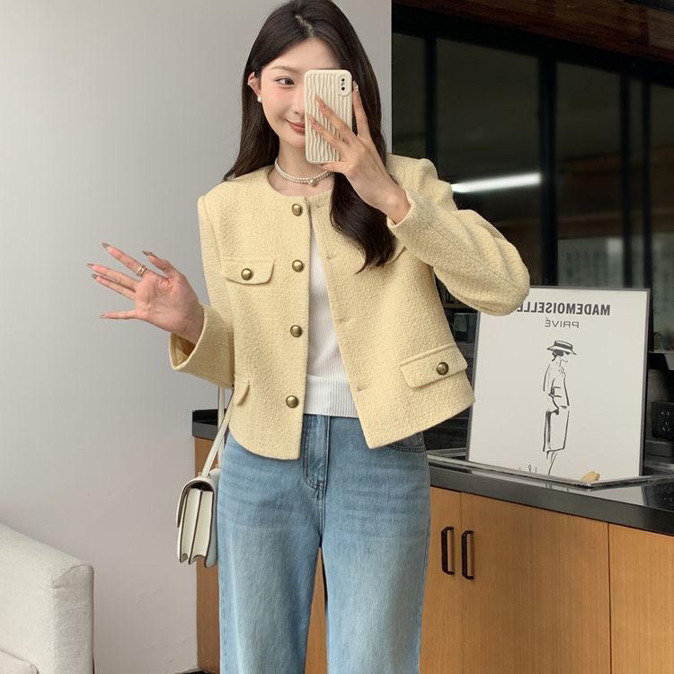 Sherpa Coat Women - เสื้อแจ็คเก็ตทวีด แต่งกระดุม สำหรับผู้หญิง สไตล์วินเทอร์ วิคตอเรียน ผ้าเชอร์ปา