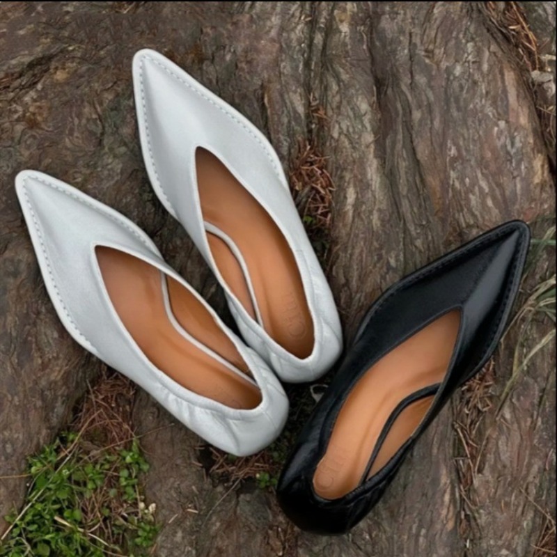 Women'S Fashion For 2025 - 2025 ใหม่ Pointed Toe รองเท้าเดี่ยวผู้หญิงฤดูร้อนใหม่ตื้น SLIP-ON