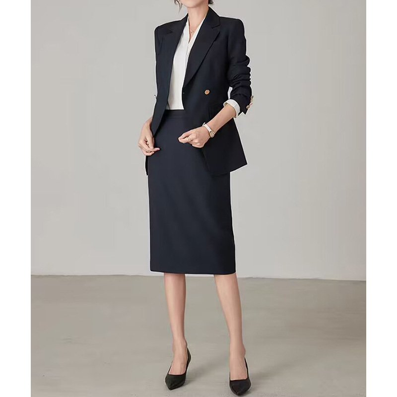 Women'S Fashion Blazer - ชุดสูทกระโปรงผู้หญิง Allingentle แบบ 2 ชิ้น เสื้อเบลเซอร์