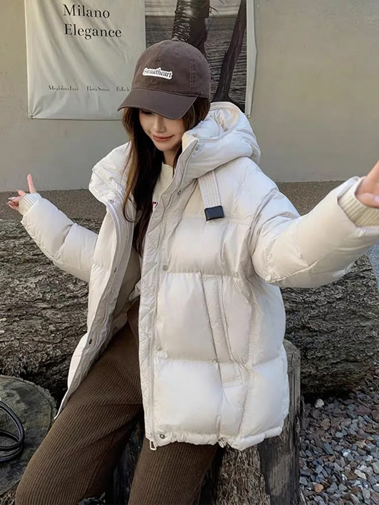 Sherpa Coat Women - เสื้อพาร์กาผู้หญิงแบบยาว บุขนเฟลซ ขนมิงค์ ขนเชอร์ปา ขนเฟอร์เทียม คอปกปรับได้