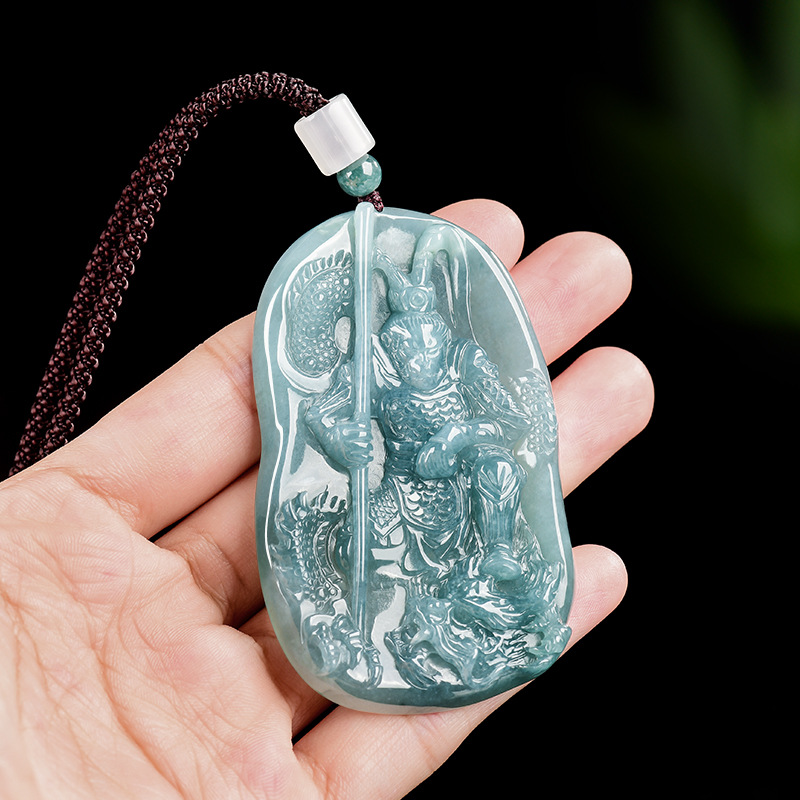 Women Fashion Necklace - หยกพม่า จี้รูปพระพิฆเนศ สร้อยคอ ของขวัญสุดหรูสำหรับผู้หญิง เครื่องประดับแฟชั่น หยกพม่าแกะสลัก