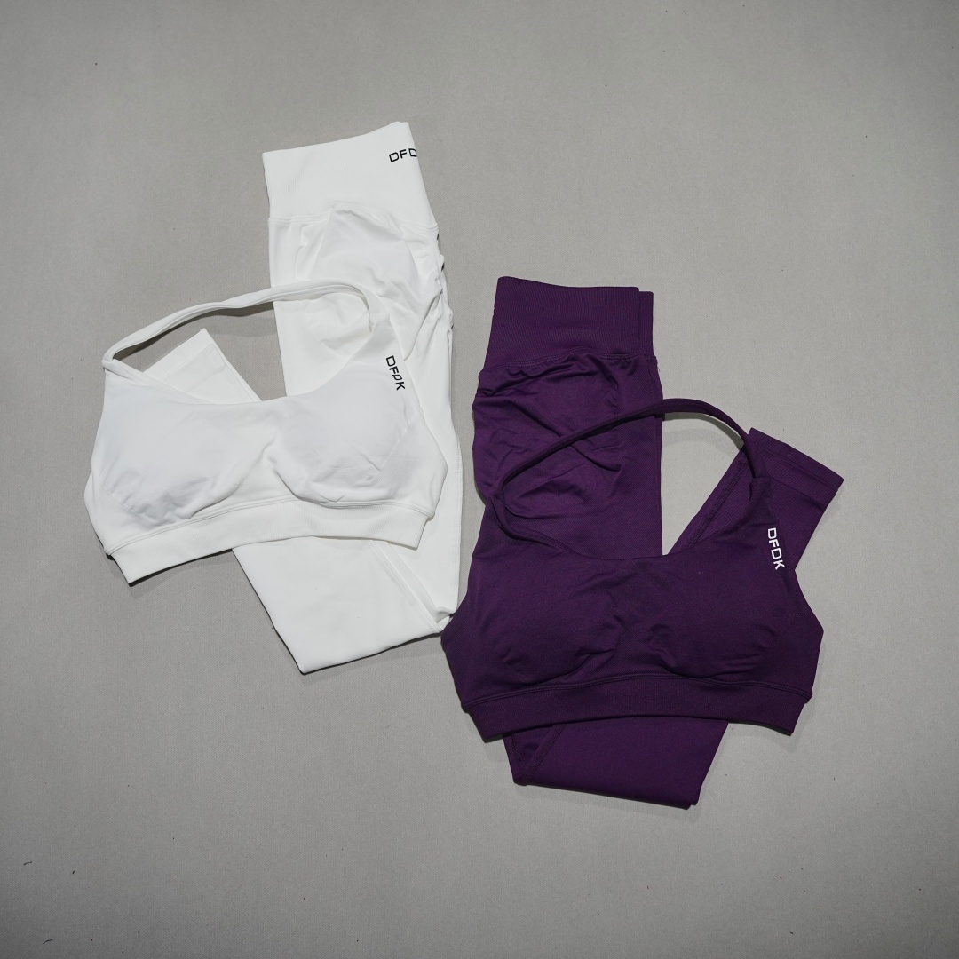 DFDK ชุดออกกำลังกาย 2 ชิ้นแบบผ - Women'S Fashion Leggings บทวิจารณ์และราคา
