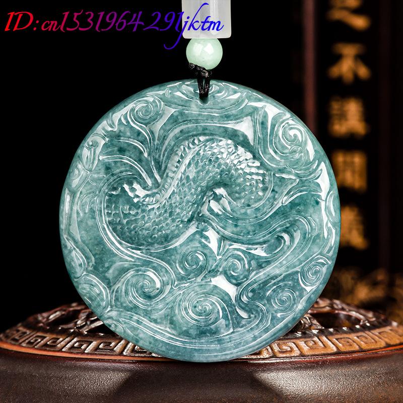 หยกพม่าจี้รูปมังกรสร้อยคอของขว - Women Fashion Necklace บทวิจารณ์และราคา