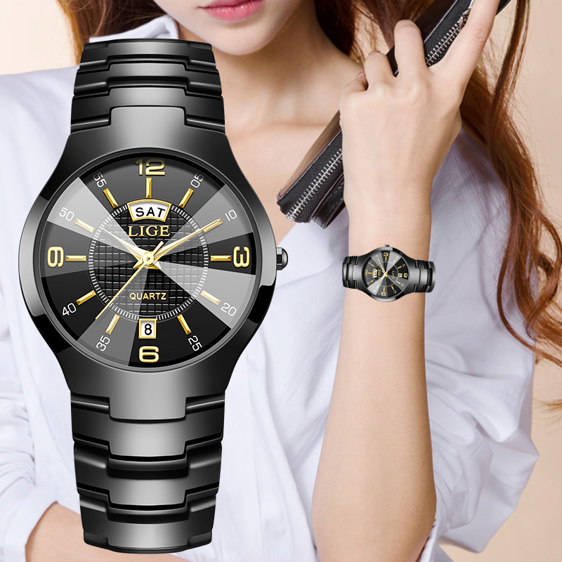 นาฬิกาข้อมือผู้หญิง LIGE แฟชั่ - Women'S Fashion Quartz Watch บทวิจารณ์และราคา