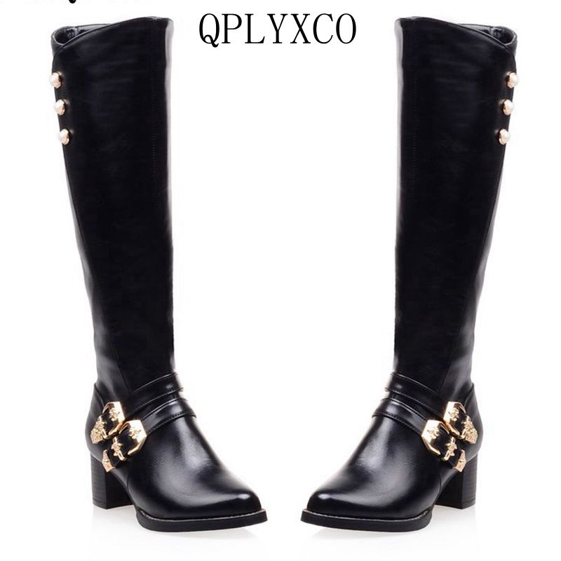QPLYXCO 2018แฟชั่น Super ขนาดเ - Women'S Fashion Riding Boots บทวิจารณ์และราคา