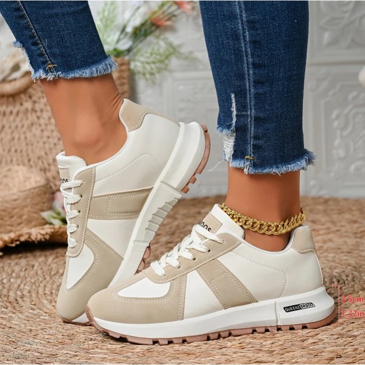 แฟชั่นลายทางผู้หญิงรองเท้าผ้าใ - Women'S Yellow Fashion Sneakers บทวิจารณ์และราคา