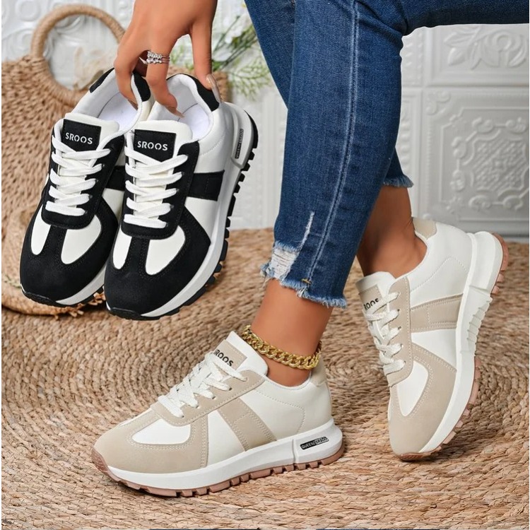 แฟชั่นลายทางผู้หญิงรองเท้าผ้าใ - Women'S Yellow Fashion Sneakers บทวิจารณ์และราคา