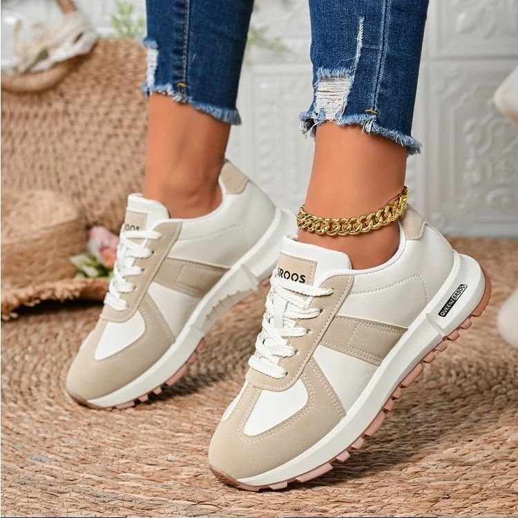 แฟชั่นลายทางผู้หญิงรองเท้าผ้าใ - Women'S Yellow Fashion Sneakers บทวิจารณ์และราคา