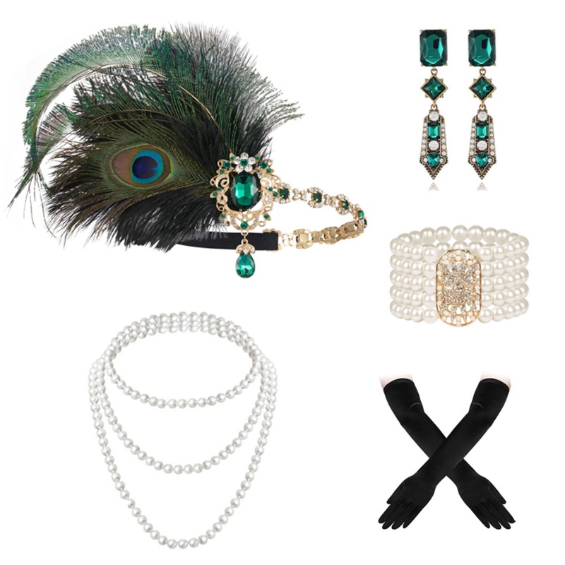Flapper ชุดอุปกรณ์เสริม 1920s  - Women'S Fashion Roaring 20S บทวิจารณ์และราคา
