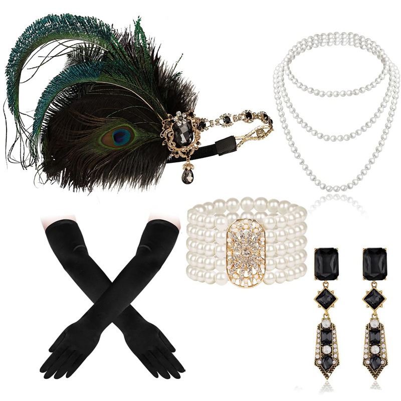 Flapper ชุดอุปกรณ์เสริม 1920s  - Women'S Fashion Roaring 20S บทวิจารณ์และราคา