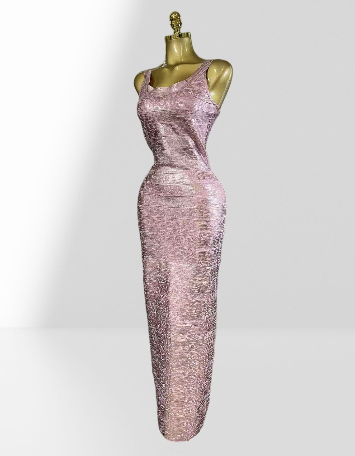 ชุดเดรสยาวสีชมพูทอง แต่งขอบทอง - Women'S Fashion Gilded Age บทวิจารณ์และราคา