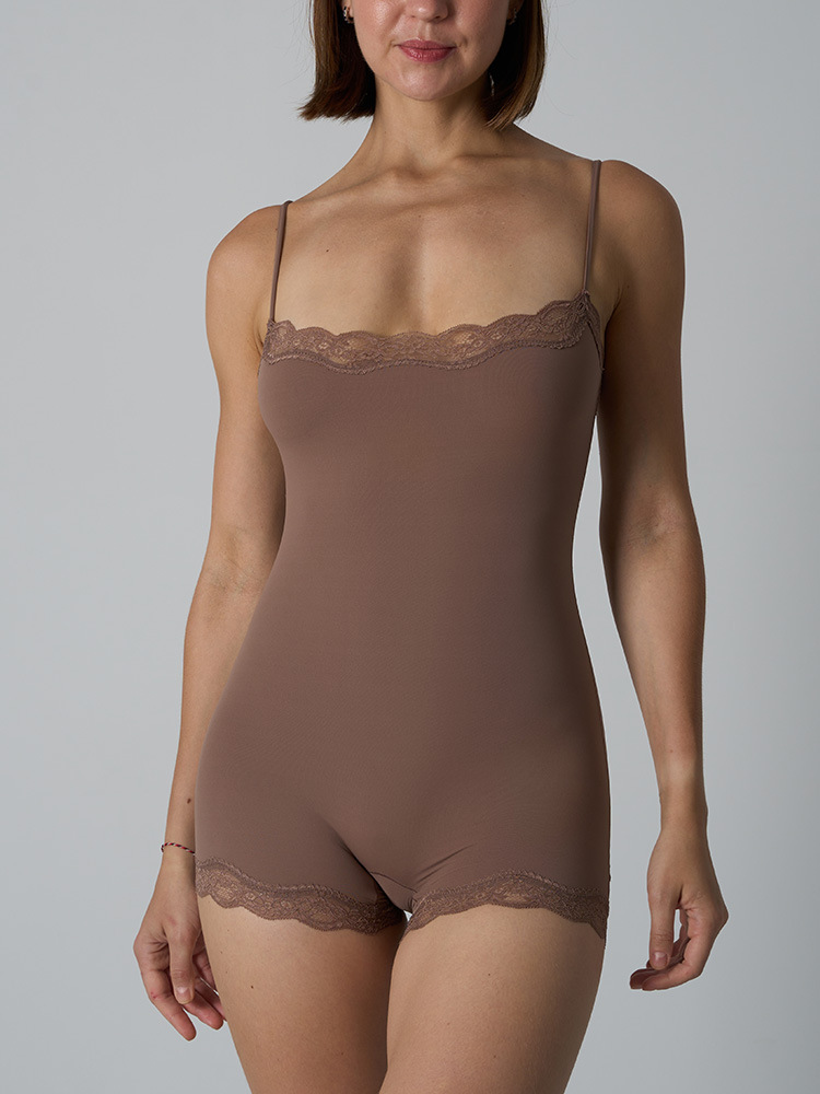 ชุดบอดี้สูทแต่งลูกไม้ – ชุดบอด - Lace Trim Cami บทวิจารณ์และราคา