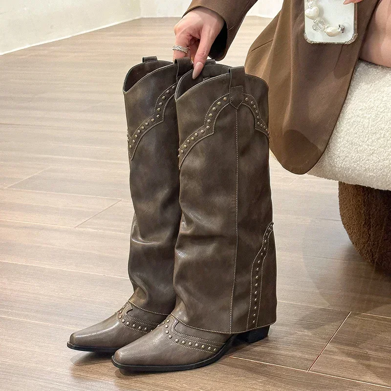 รองเท้าบูทคาวเกิร์ลผู้หญิง แฟช - Women'S Fashion Riding Boots บทวิจารณ์และราคา