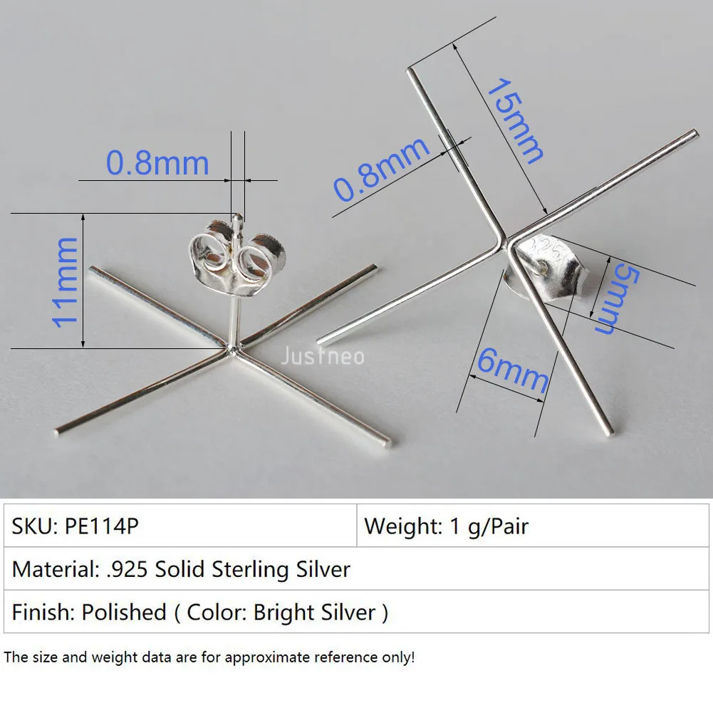 Solid 925 เงินสเตอร์ลิงสตั๊ดโพ - Women'S Fashion Earrings บทวิจารณ์และราคา