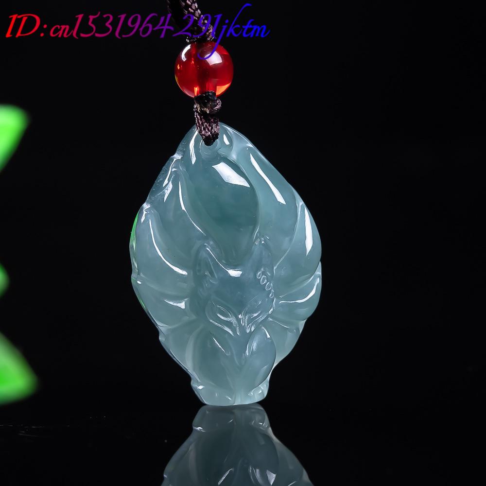 หยกพม่าธรรมชาติจี้รูปสุนัขจิ้ง - Women Fashion Necklace บทวิจารณ์และราคา