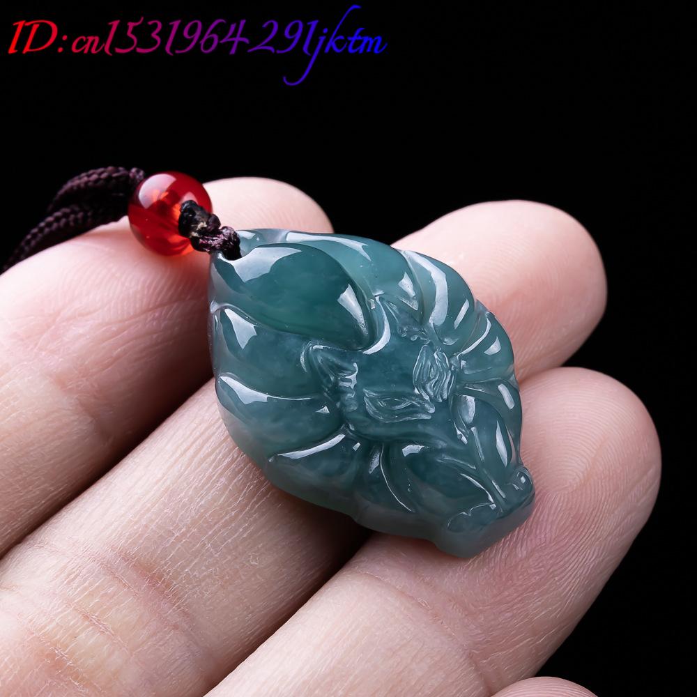 หยกพม่าธรรมชาติจี้รูปสุนัขจิ้ง - Women Fashion Necklace บทวิจารณ์และราคา