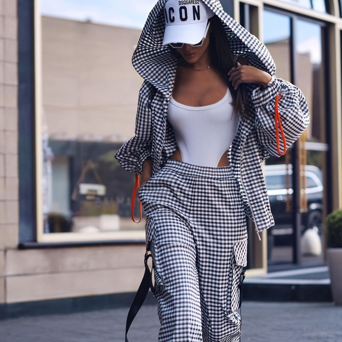 ชุดลำลองลายสก็อตสำหรับผู้หญิง  - Women'S Fashion Zip Hoodie บทวิจารณ์และราคา