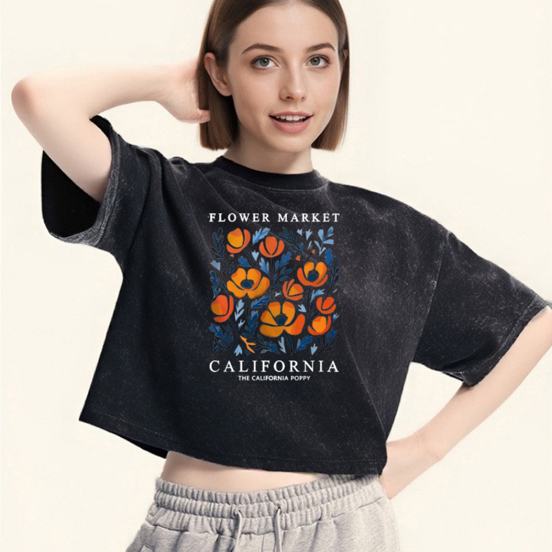 เสื้อยืดคอกลมผ้าฝ้ายลายดอกไม้ส - Women'S Fashion Market Size บทวิจารณ์และราคา