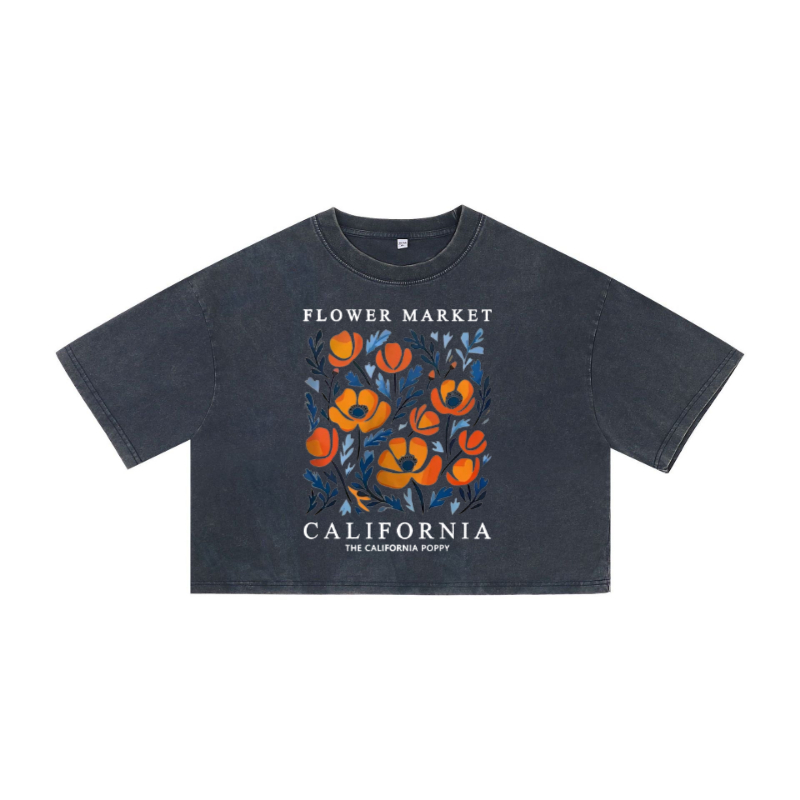 เสื้อยืดคอกลมผ้าฝ้ายลายดอกไม้ส - Women'S Fashion Market Size บทวิจารณ์และราคา