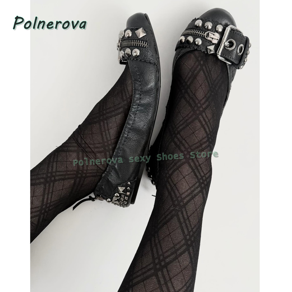 รองเท้าส้นเตี้ยแบบมีซิปประดับต - Fashion Women Belt บทวิจารณ์และราคา
