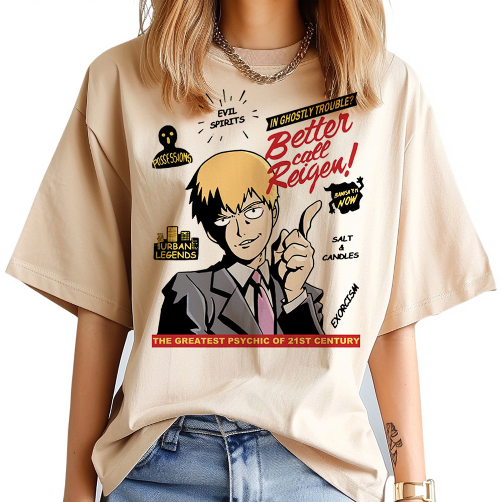 เสื้อยืดโมบ ไซโค 100 สำหรับผู้ - Women Fashion 80S บทวิจารณ์และราคา