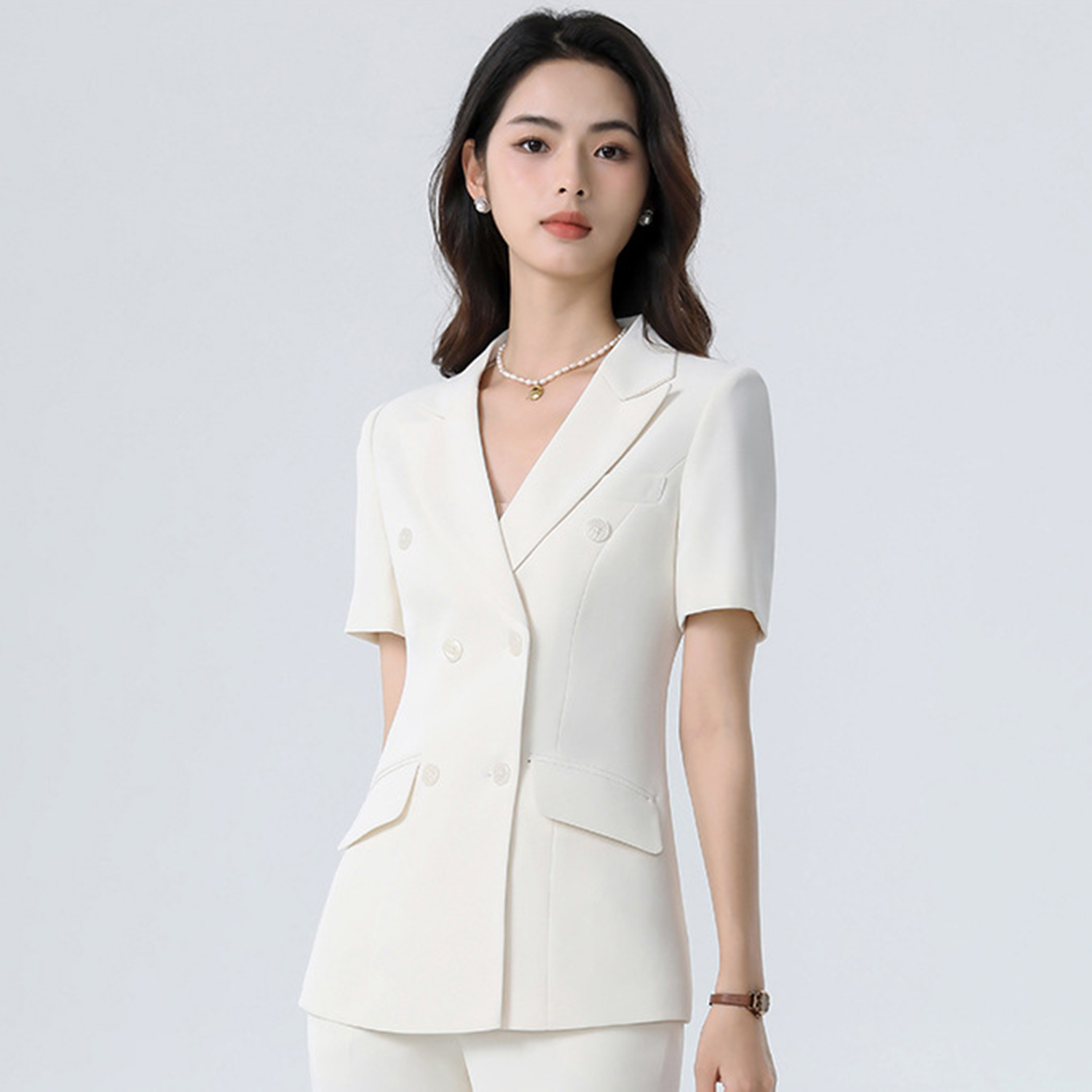 ชุดสูทผู้หญิงสีขาว Allingentle - Women'S Fashion Blazer บทวิจารณ์และราคา