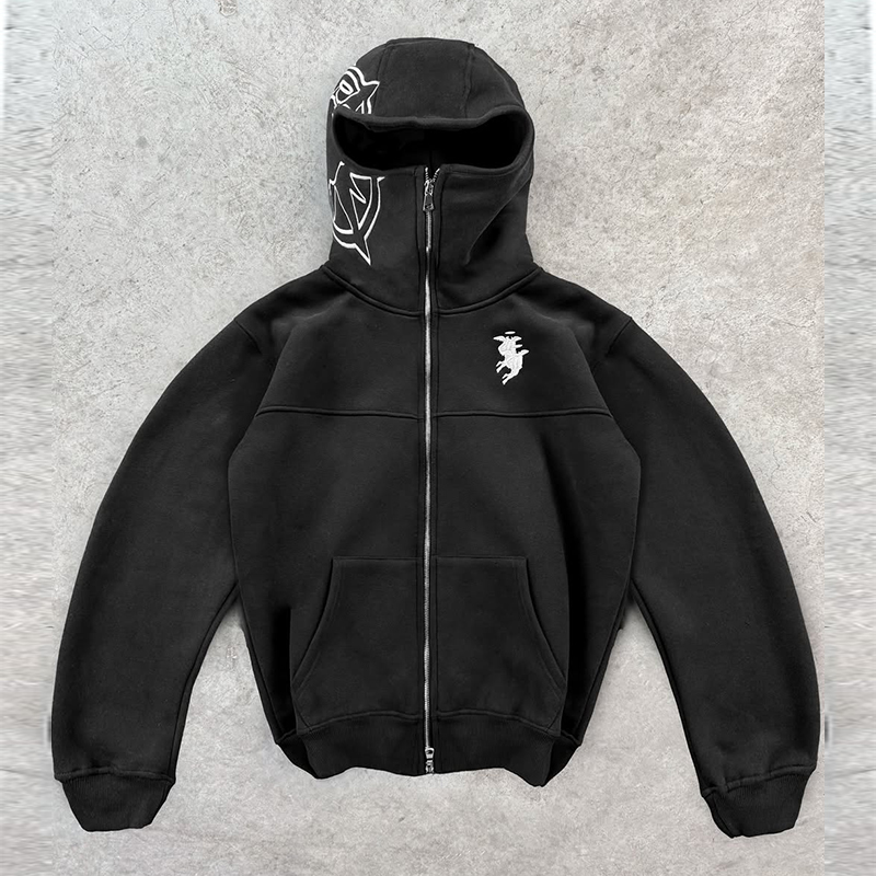 เย็บปักถักร้อยกราฟิกStreetwear - Women'S Fashion Zip Hoodie บทวิจารณ์และราคา