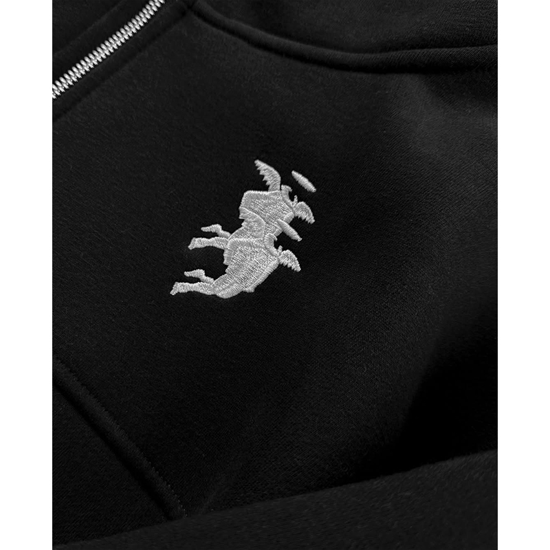 เย็บปักถักร้อยกราฟิกStreetwear - Women'S Fashion Zip Hoodie บทวิจารณ์และราคา