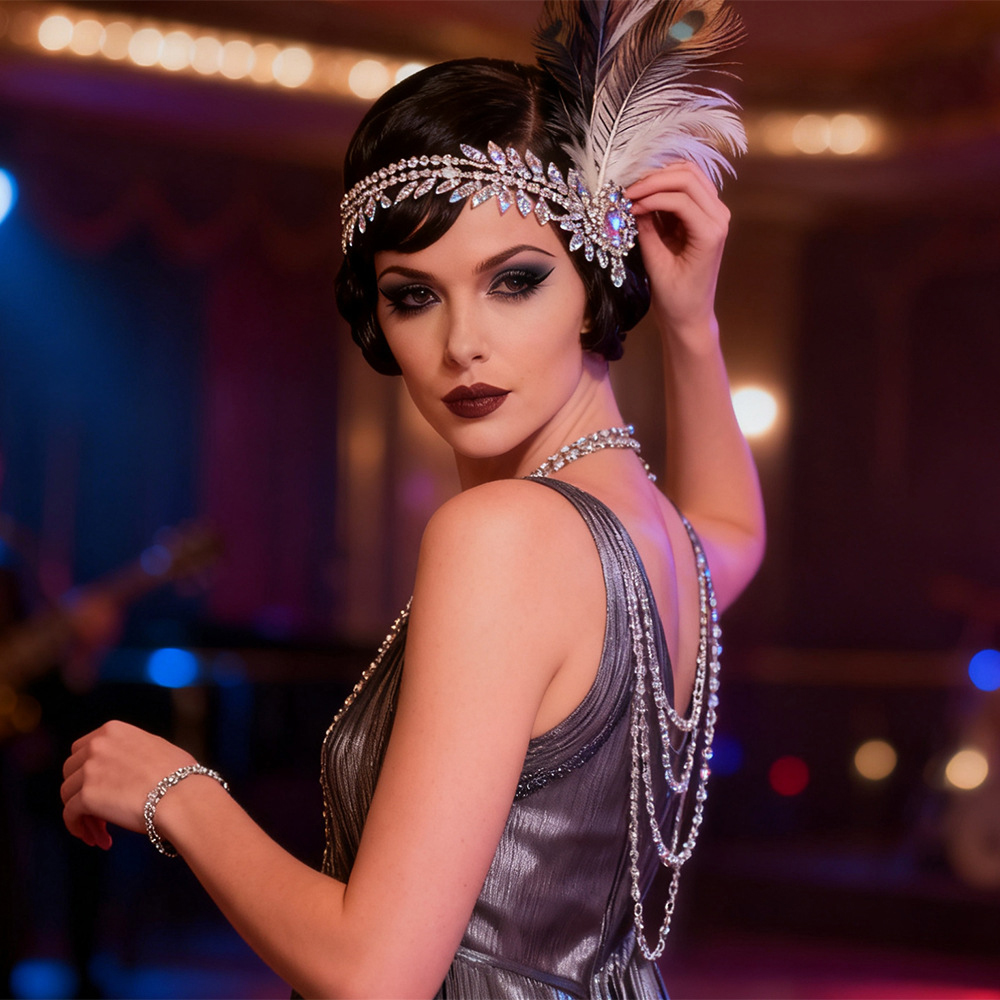 ที่คาดผมขนนกสไตล์ Great Gatsby - Women'S Fashion Roaring 20S บทวิจารณ์และราคา