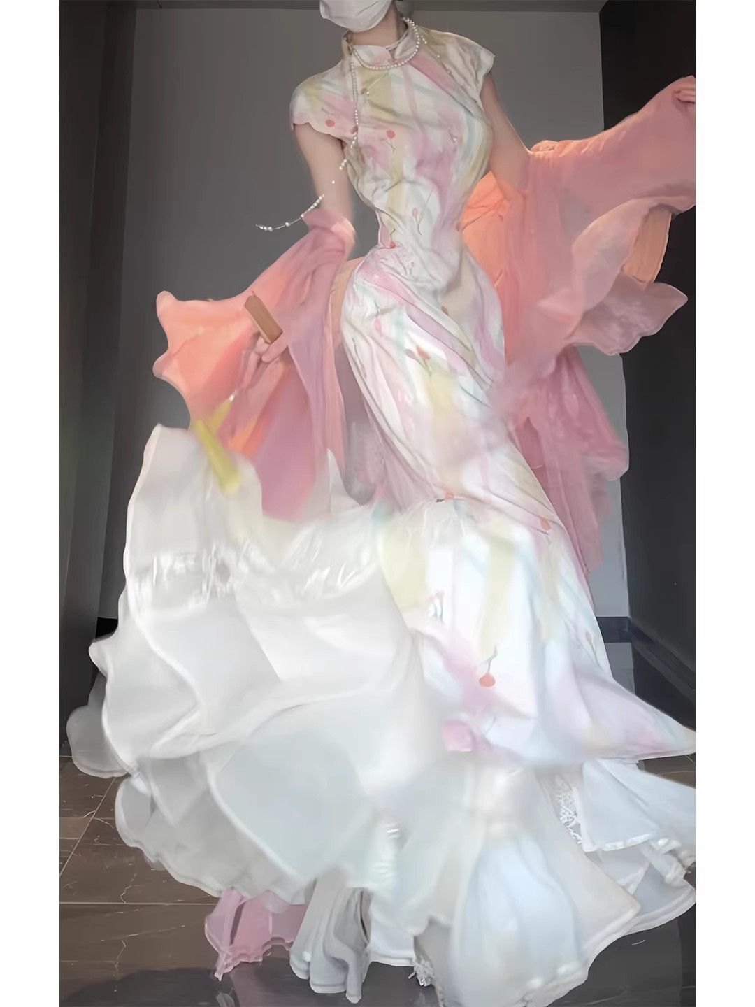 ชุดกี่เพ้าสไตล์จีนสมัยใหม่ลายด - Floral Summer Dress บทวิจารณ์และราคา