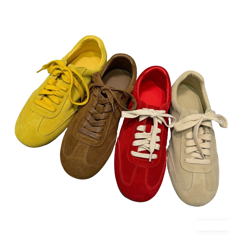 NORAZORA 4 สีหนังวัวหนังกลับผู - Women'S Yellow Fashion Sneakers บทวิจารณ์และราคา