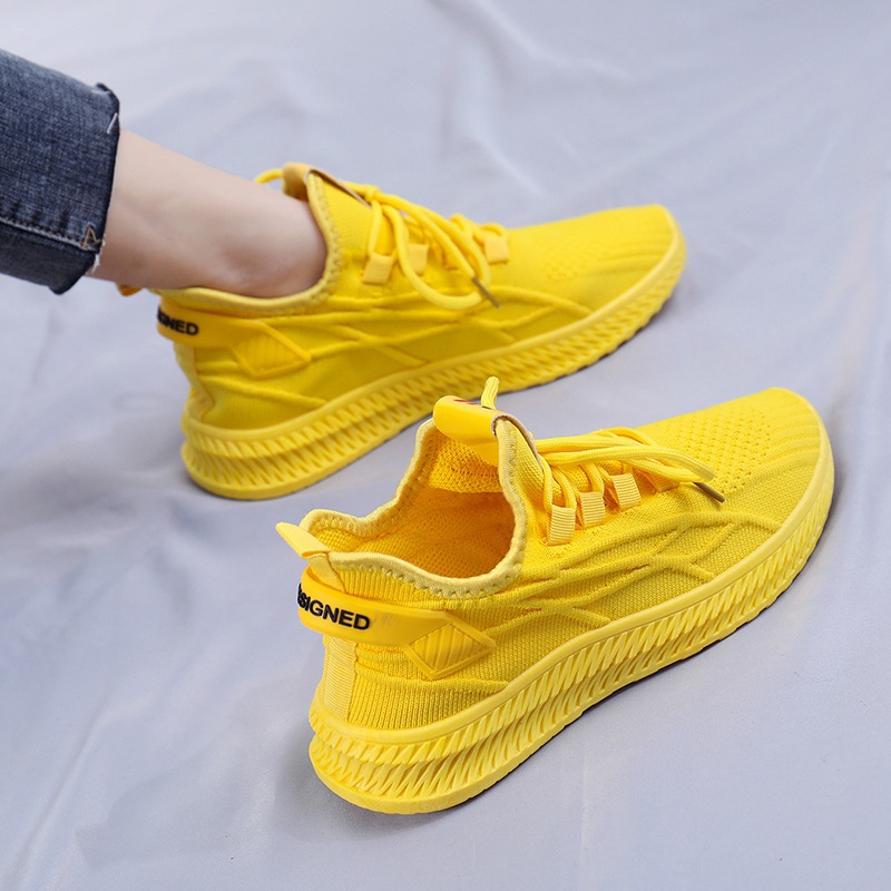 รองเท้าผ้าใบแฟชั่นผู้หญิง สไตล - Women'S Yellow Fashion Sneakers บทวิจารณ์และราคา